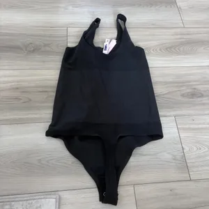 Victorias Secret Black Seamless Thong Bodysuit Scoop‎ Neck Tank Top Medium thumbnail 5