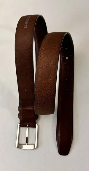 Leather Belt Men's Size 36 Brown Classic Handmade Heavy Duty Dress thumbnail 1