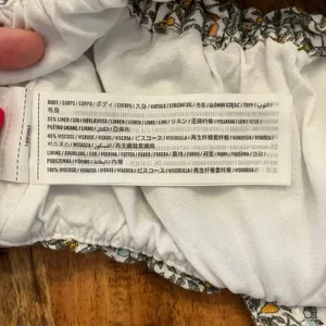 Abercrombie &‎ Fitch Fruit Print Crop Top Small Milkmaid Cottagecore Linen Blend thumbnail 7