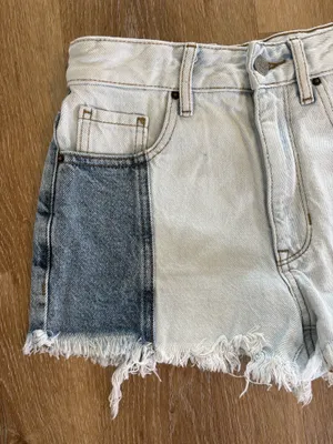 Pacsun High Waisted Two Tone Denim Shorts thumbnail 3