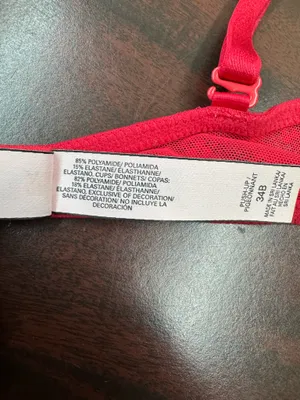 Victoria’s Secret Red Push Up Bra Size 34B thumbnail 5