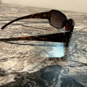 Brown Wraparound Sunglasses with Gradient Lenses thumbnail 6