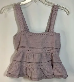 Aeropostale Purple Lace Tank Top Size Small thumbnail 1