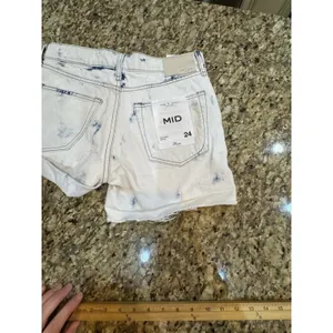 RAG‎ & BONE size 24 Rosa Mid-Rise Boyfriend Shorts White Wash $195 thumbnail 13