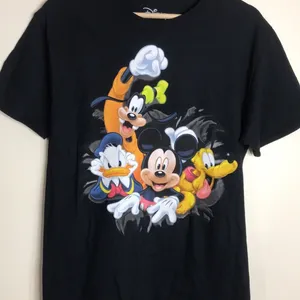 Disney Mickey and Friends Black Short SleeveT-Shirt wrap around print size S‎ thumbnail 3