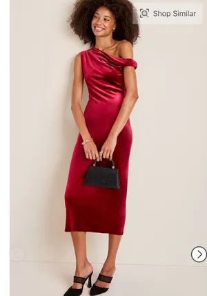 Red Velvet Dress Francesca's thumbnail 4