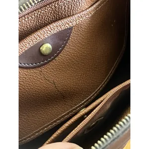 Dooney &Bourke Vintage Brown And Black All Weather Leather Sat Hel Crossbody Bag thumbnail 15