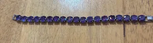 Purple Crystal Tennis Bracelet thumbnail 1