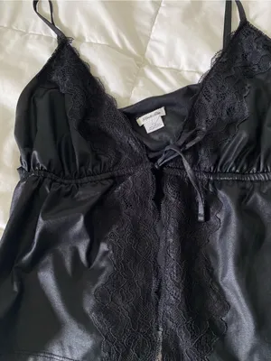 Urban Outfitters Kimchi Blue Black Satin Lace Cami thumbnail 6