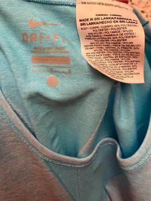 Nike Women's Aqua Blue Long Sleeve Performance running shirt Sz Large thumbnail 3
