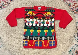 Vintage Christmas sweater size large thumbnail 1