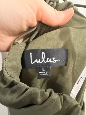 Lulu's Olive Green Midi Dress with Crisscross Lace-Up Back thumbnail 4