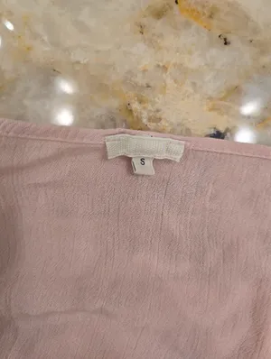 Brandy Melville Rare Europe ExclusiveTie Front Wide Sleeve Cardigan Light Pink S thumbnail 2