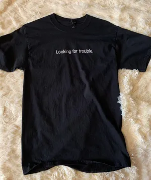 Looking For Trouble T Shirt Black Size M thumbnail 1