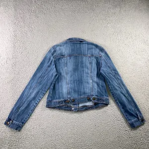 a.n.a Studded Denim Jacket Women M Distressed Trucker Punk Biker y2k‎ Western Cowgirl thumbnail 3