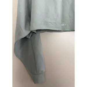 Alo Yoga Double Take Pullover Sweatshirt Green Women's Size XS thumbnail 8