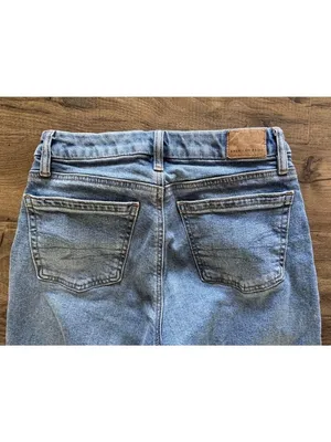 American Eagle Outfitters Curvy Stovepipe Mid Rise Jeans Medium Wash Women's 00 thumbnail 4
