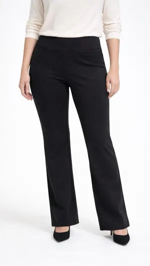 SPANX Super Smooth Perfect Fit Ponte Wide Leg Pants Black Size S Petite 23” Long thumbnail 1