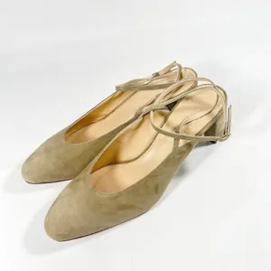 J.Crew Millie Ankle-Strap Heels‎ Women's 11 Moss Green Suede Block Heel Classic thumbnail 4