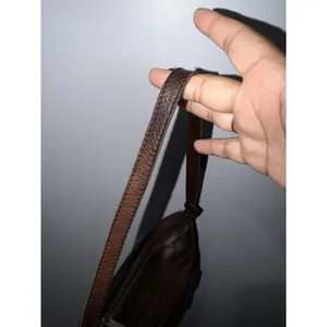 Vintage Fossil Brown Pebbled Leather Shoulder Handbag Y2K F‎ thumbnail 4