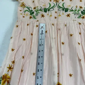 Farm Rio Botanical Beauty Pink Laces Cup‎ Midi Dress Floral Size M 334844 thumbnail 10