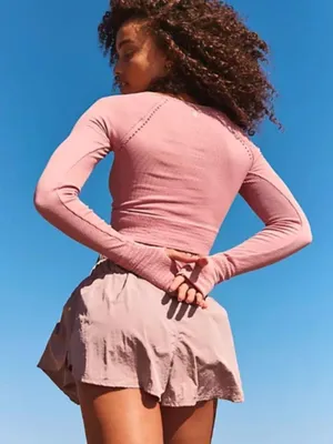 FREE PEOPLE MOVEMENT pink Cut It Out Long Sleeve sz xs/s thumbnail 5