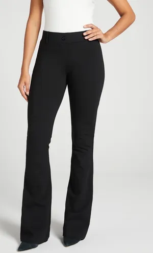Betabrand Classic Dress Pant Yoga Pant Black Size MP. thumbnail 1