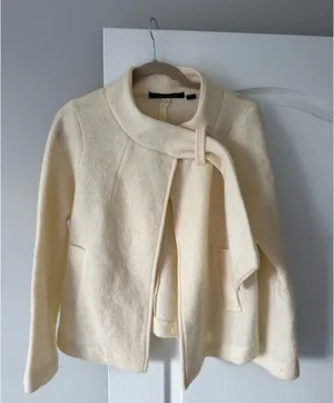 Vintage Cream Cape Coat White Size M thumbnail 5