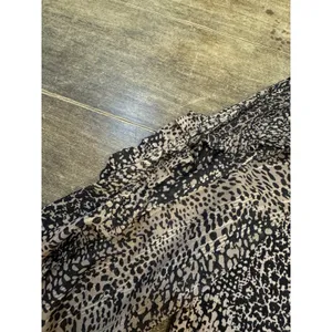 Anthropologie Maeve Womens Animal Print Jacquin Blouse Size Large Stretch thumbnail 6