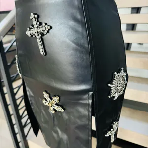 Black Embellished 2 piece set skirt size XS thumbnail 9