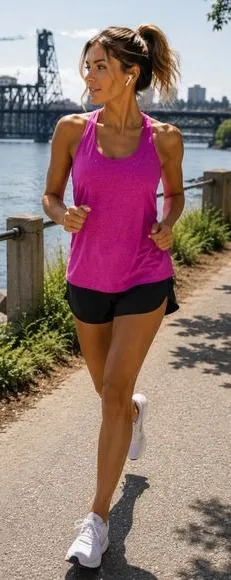 Lululemon Cool Racerback Tank Heathered Pink‎ Athletic Yoga Top Size 4 thumbnail 1