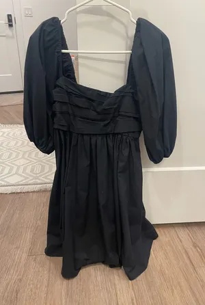 Abercrombie Dress Black Puff Sleeve thumbnail 1