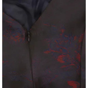 NWT Adrianna Papell Pleated Floral Jacquard Dress Navy Blue / Pink Multi 6 thumbnail 12