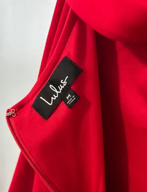 Lulus NWT Katrina Red Strappy Sleeveless Skater Dress thumbnail 9