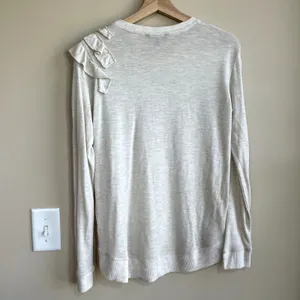 Banana Republic beige oatmeal knit‎ pullover crewneck sweater women's size small thumbnail 5
