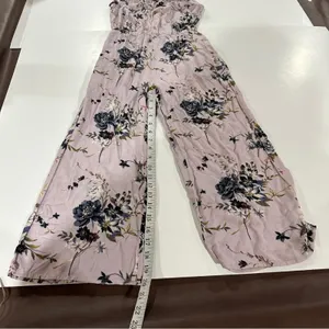 American Eagle Lavender Floral Sleeveless Wide‎ Leg Jumpsuit Size S thumbnail 11