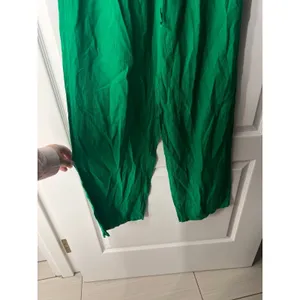 Zara wide leg green cotton pants size XS thumbnail 4