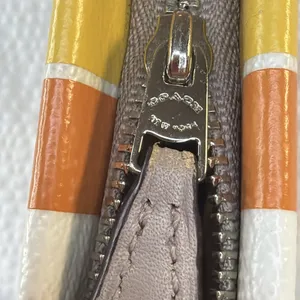 Coach Varsity Large Wristlet Chalk with Orange and Yellow Stripes thumbnail 6
