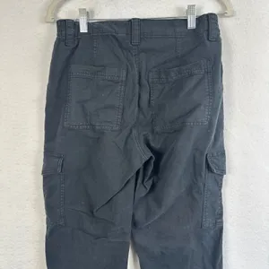 American Eagle Black Cargo Pants Stretch Waist Zip Fly‎ Womens 4 Sporty Utility thumbnail 7