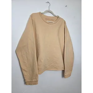 Polished Prints Butter Yellow Sweatshirt 100% Cotton Crewneck Clean Girl XL thumbnail 2