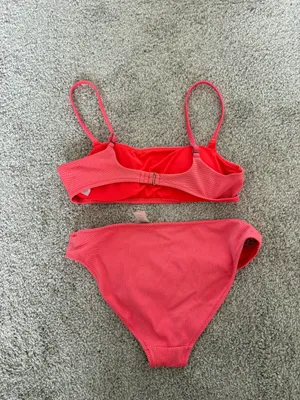 Aerie Coral Pink Bikini Set Medium thumbnail 4