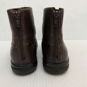 Clarks Bootie Boots Womens 8 Brown Leather Ankle Zip Comfort Round Toe 26110628 thumbnail 3