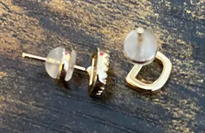 Initial Letter Stud Earrings thumbnail 4