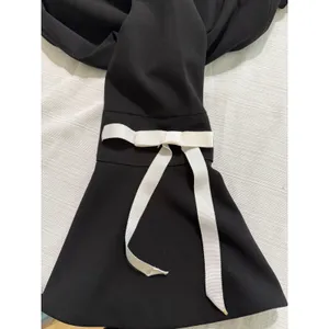 Calvin Klein Black Bell Sleeve Bow Sheath Dress Womens 12 Boat Neck CD8C117L thumbnail 7