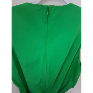 J. by J. Crew Sleeveless Wrap-top Pleaded dress In Kelly Green Front Tie Size 2 thumbnail 6