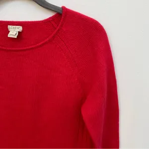 J. Crew Hot Pink Wool Blend Crew Neck Long Sleeve Sweater -‎ Women's Medium thumbnail 7