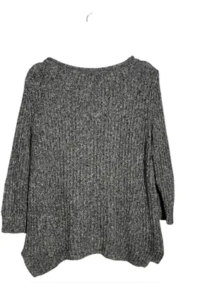 LRL Ralph Lauren Roll Neck Sweater XL Marled Black White Chunky Knit thumbnail 2