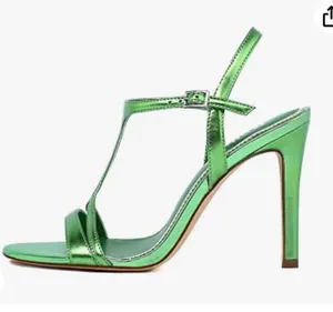 Christmas green t strap stiletto heels size 9 shiny thumbnail 10