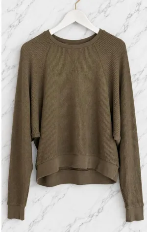 Beyond Yoga green waffled pullover size M thumbnail 7