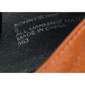 Blondo Sonny Waterproof Brown Patent‎ Chain Loafers Square Toe Shoes Size 5 thumbnail 7